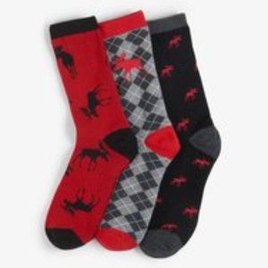 Moose on Red Women's Crew Sock Set